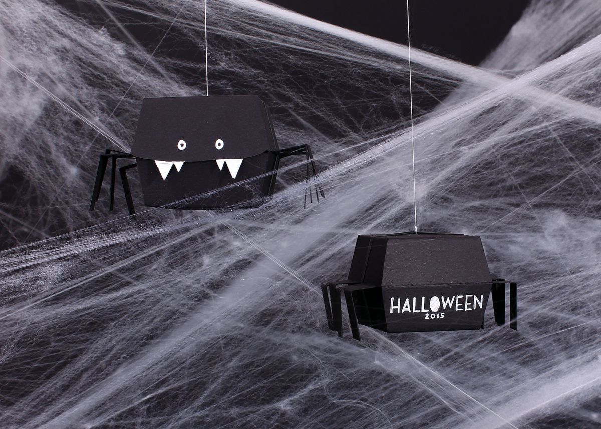 Halloween spider box trick or treat Web spooky lumo black White durban south africa