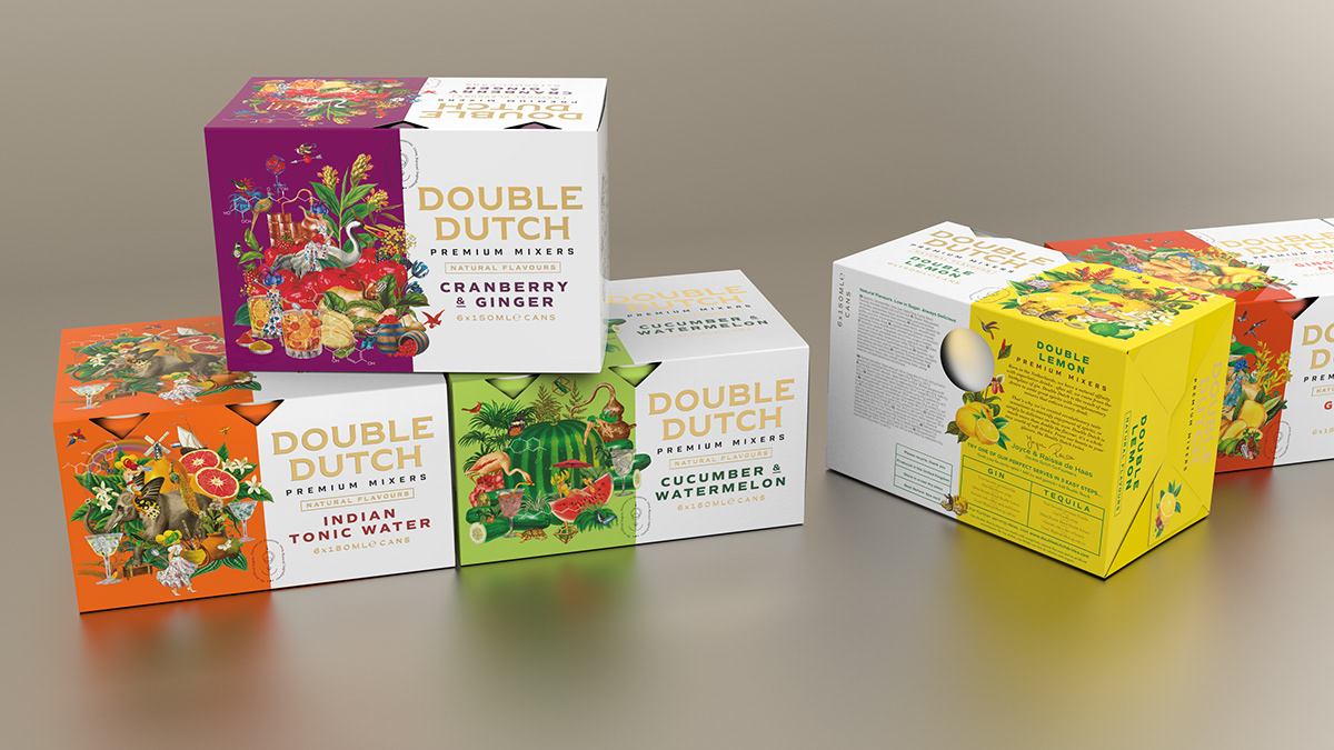 Alchemist branding  collage drinks dutch Label mixers premium Spirits Twins