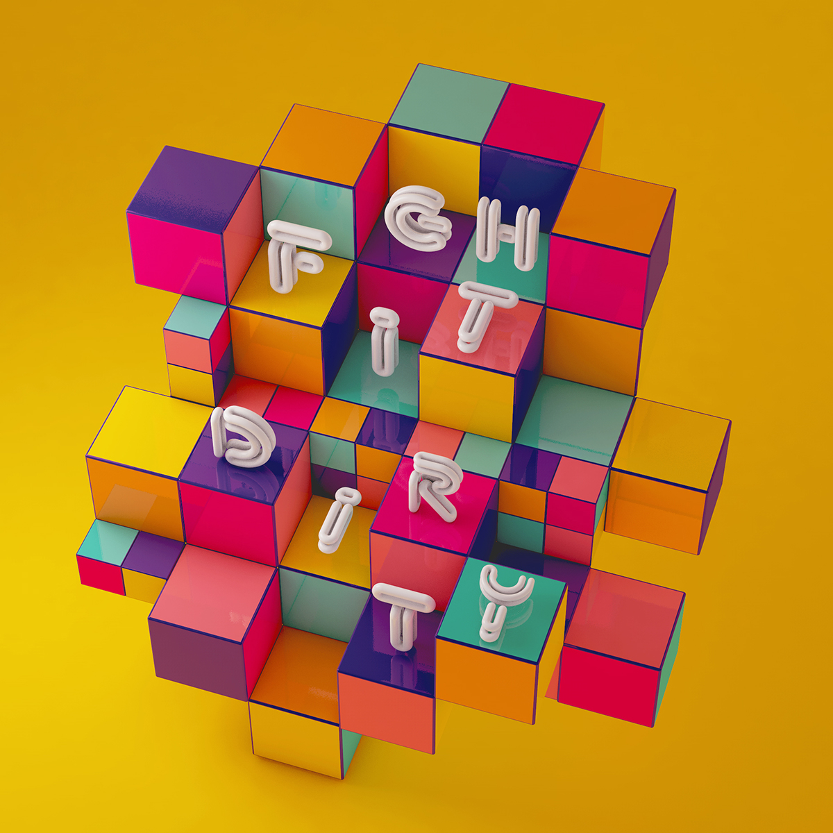 Method typography   ads instagram colors lettering Fightdirty clean 3D venezuela