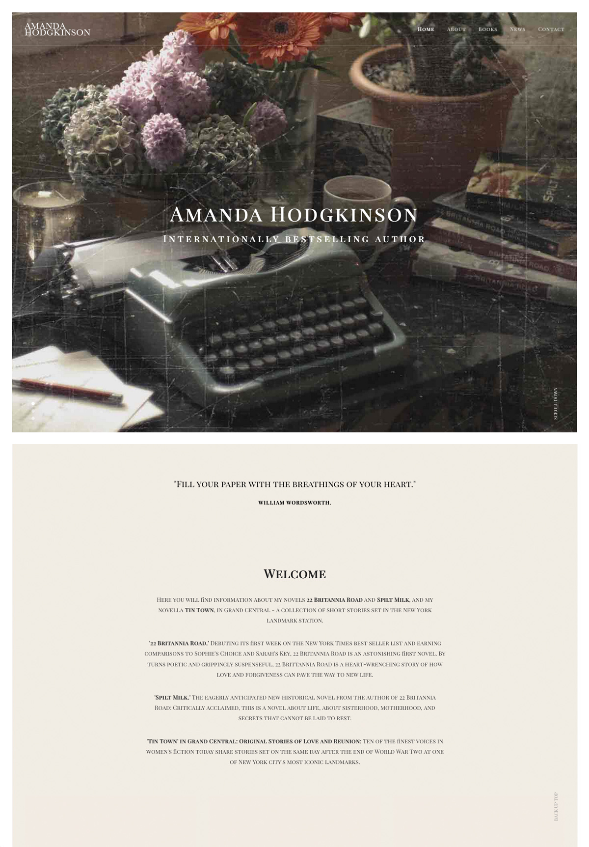 Website Amanda hodgkinson Author