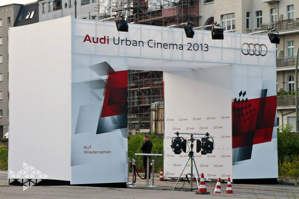 Audi Urban Cinema berlin spree Luftaufnahmen kino Freilichtkino Eventdokumentation technical Commercial Social Media Content social media campaign Kampagne