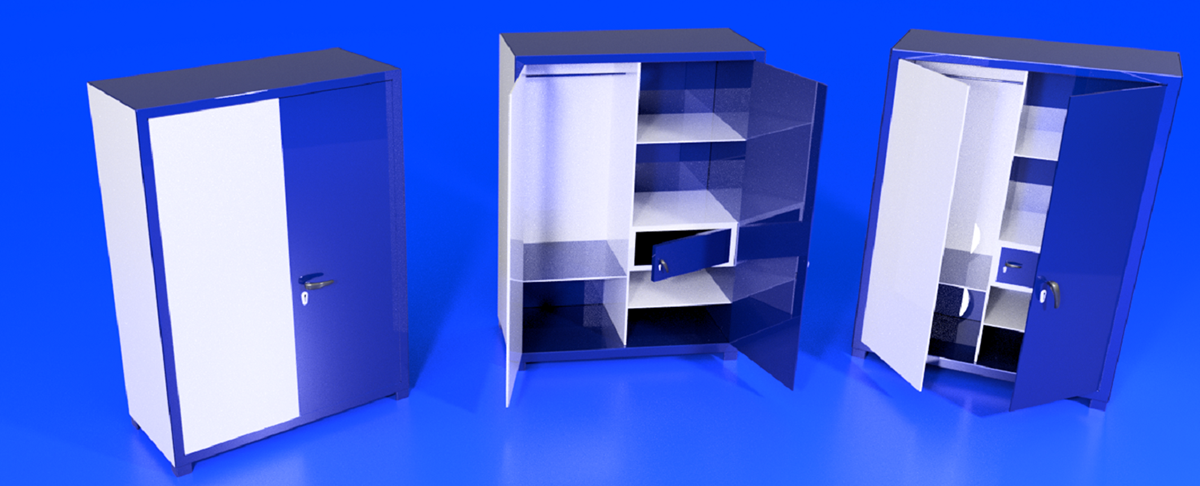Adobe Portfolio cabinet sheet metal design product industrial 3D model Autodesk Fusion360