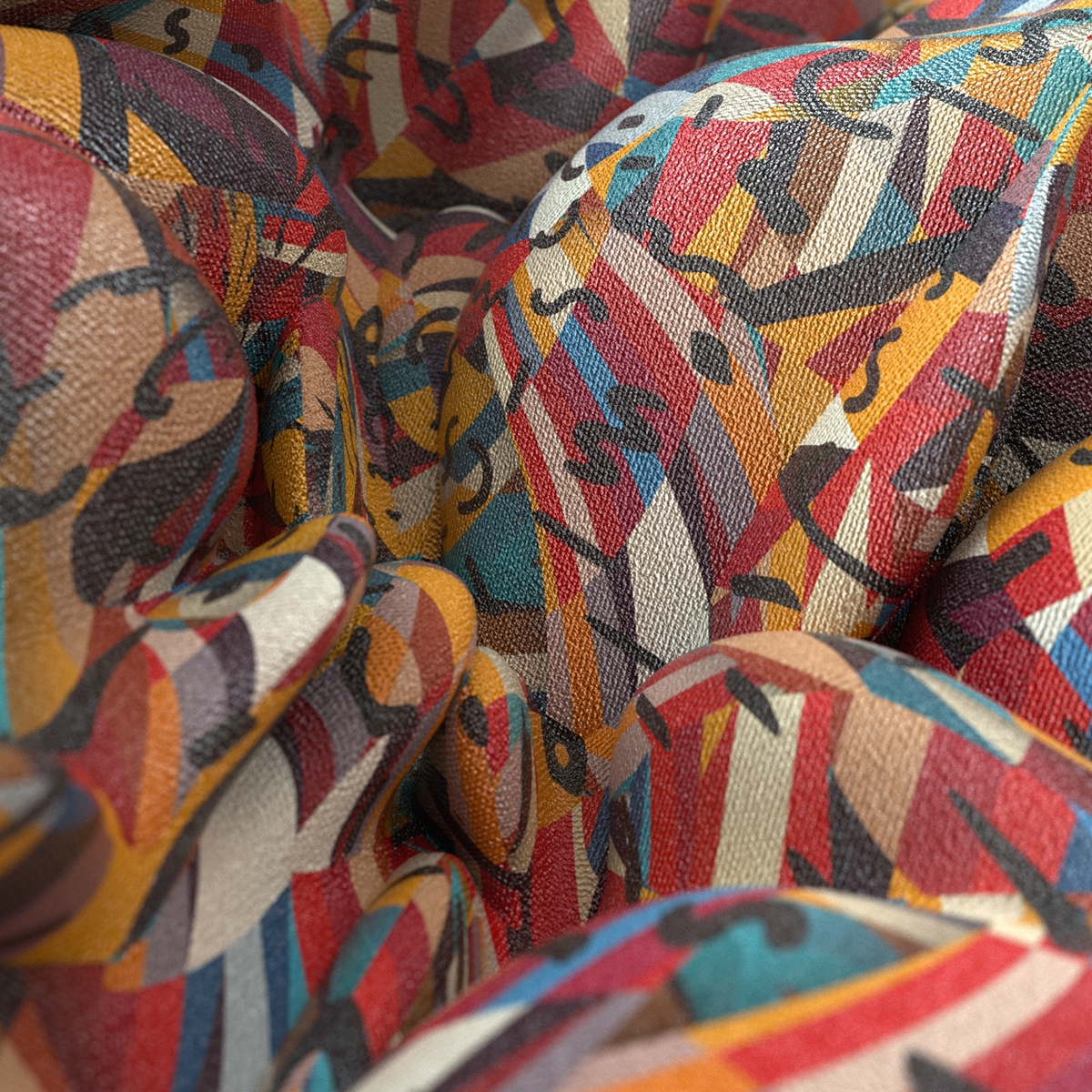 textile background voronoid surface iridescent Fashion  rubber