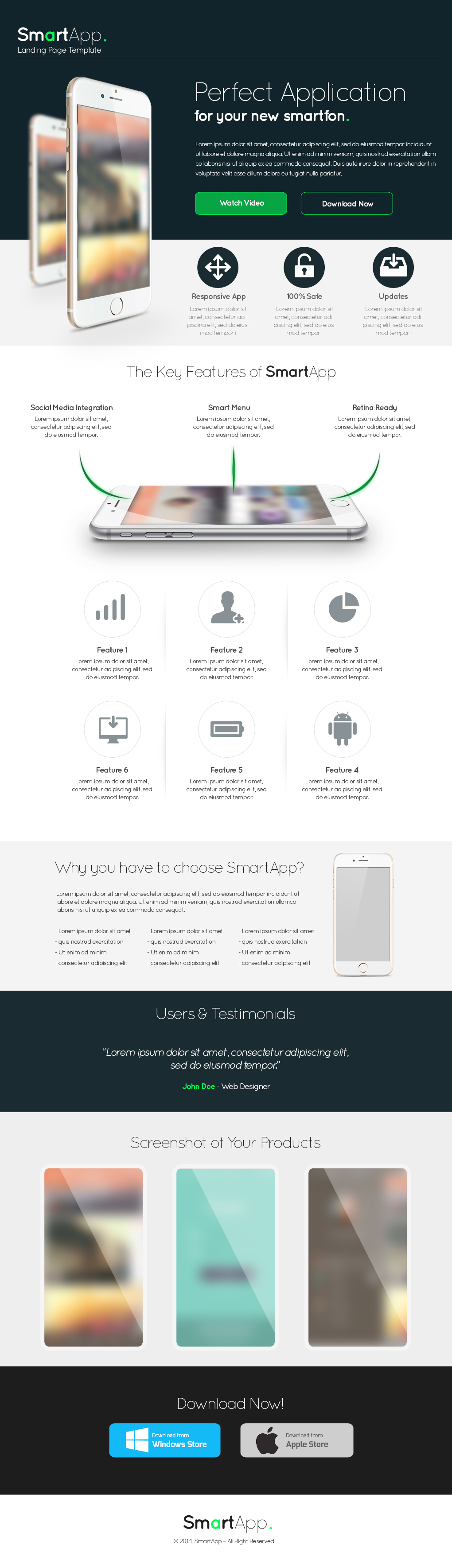 app application clean Custom drag and drop jquery landing page marketing   mobile modern product software web app