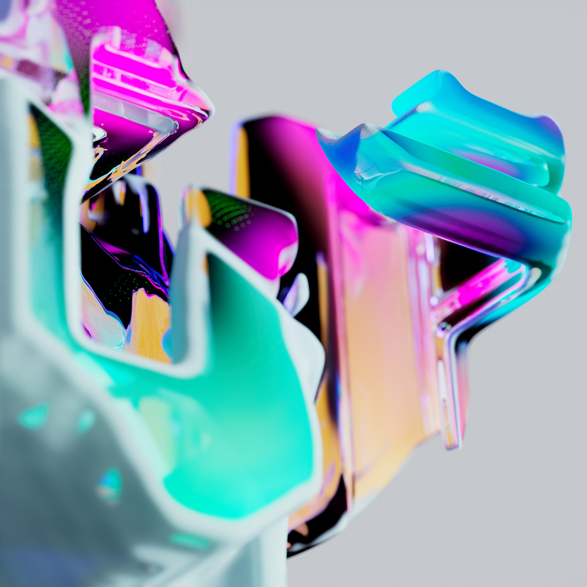 abstract Render 3D houdini redshift simulation animation  graphic Colourful  Digital Art 