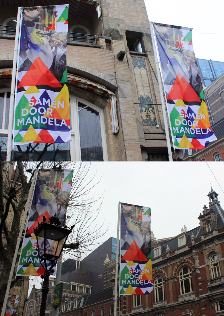 Mandela flag me studio amsterdam identity celebration type south africa I amsterdam city marketing