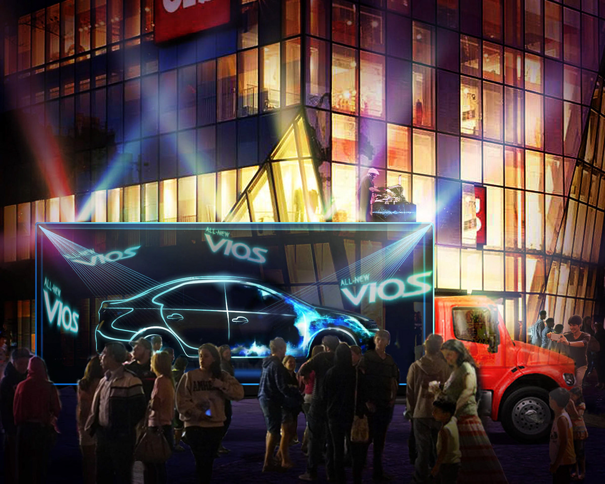 toyota Vios stunning Outdoor activation automotive   Event Mobile app