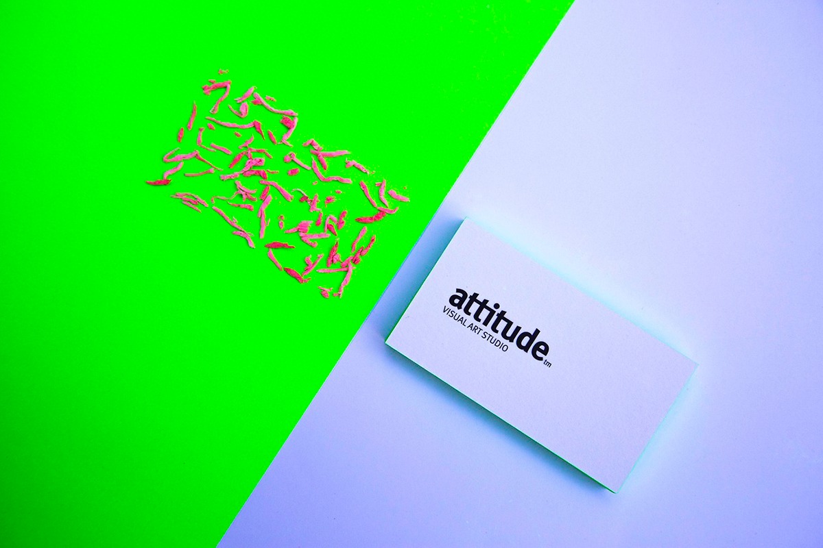 attitude bussines cards fluor
