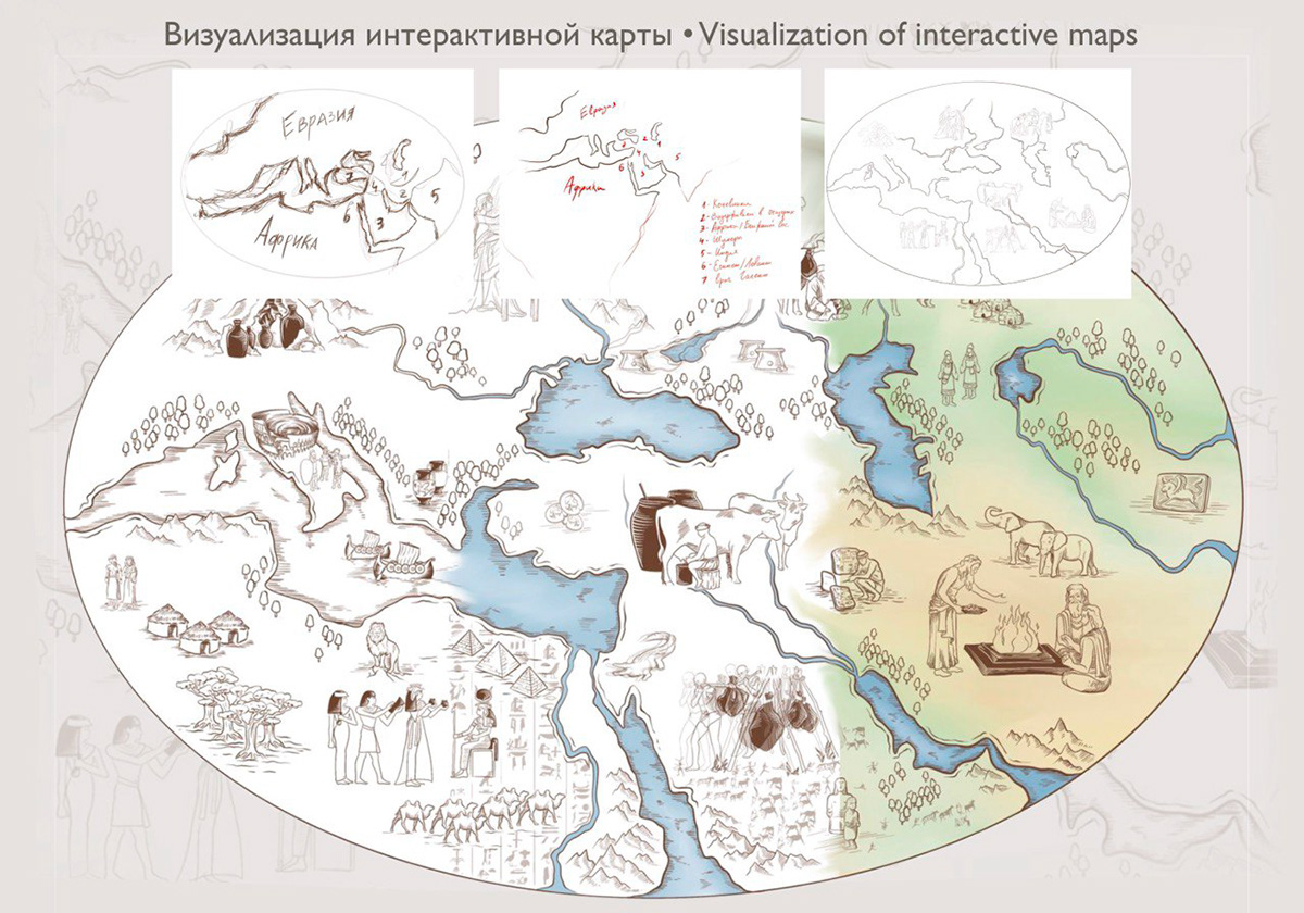 maps design Museum Design museum Illustrator commercial art Digital Art  Procreate artwork vologda Yaroslavl