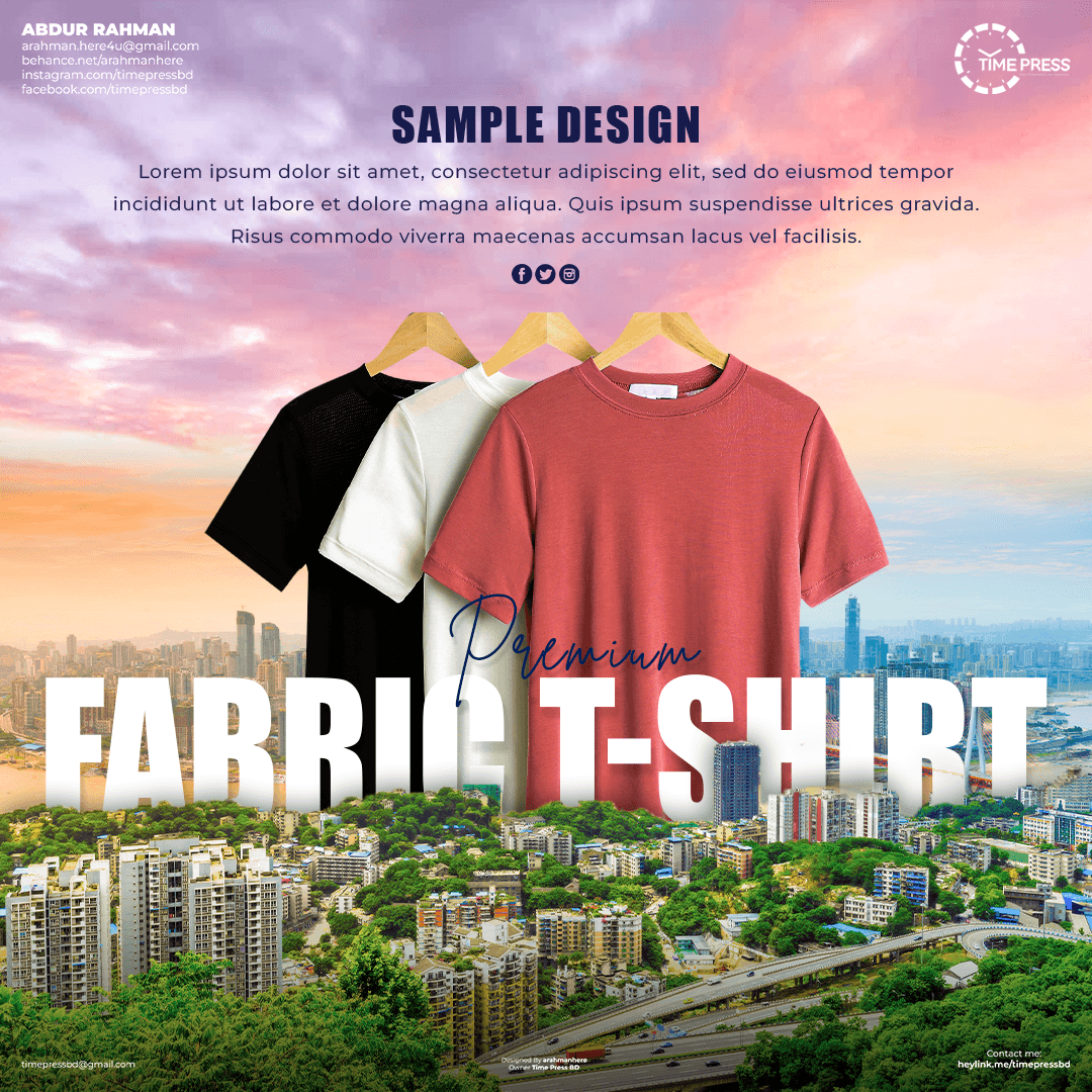 t-shirt manipulation, manipulation design, social media post design.