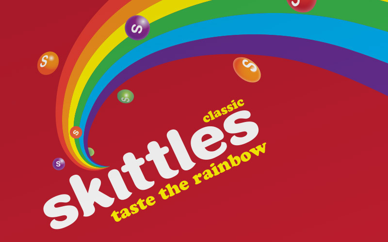 skittles rainbow Packaging