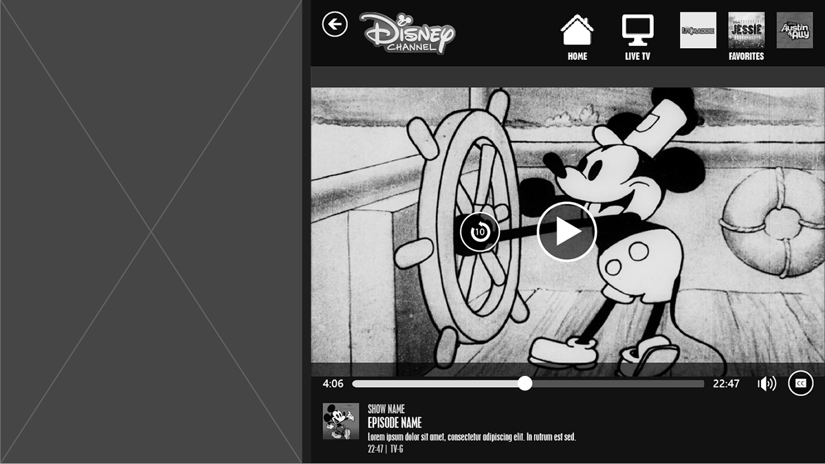 disney vertigo UX design children VOD