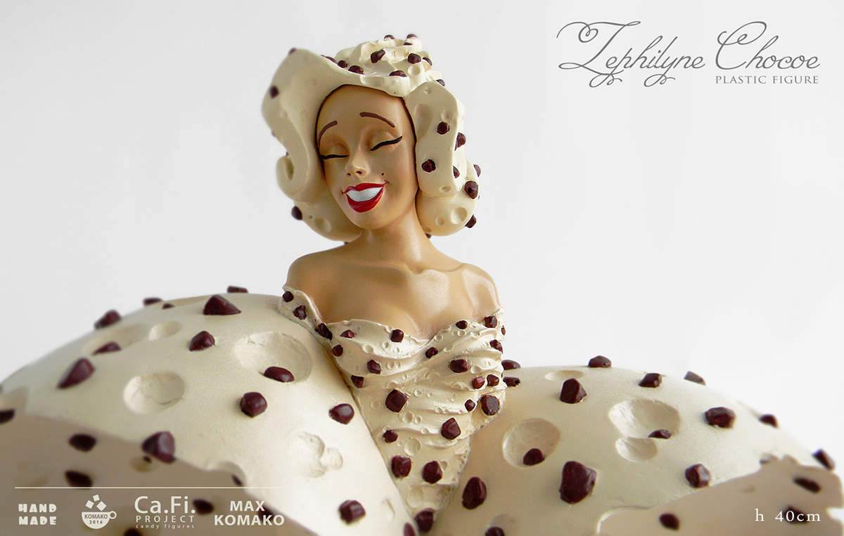 Zephilyne Chocoe Marilyn Monroe maxkomako plastic figure chocolate cream
