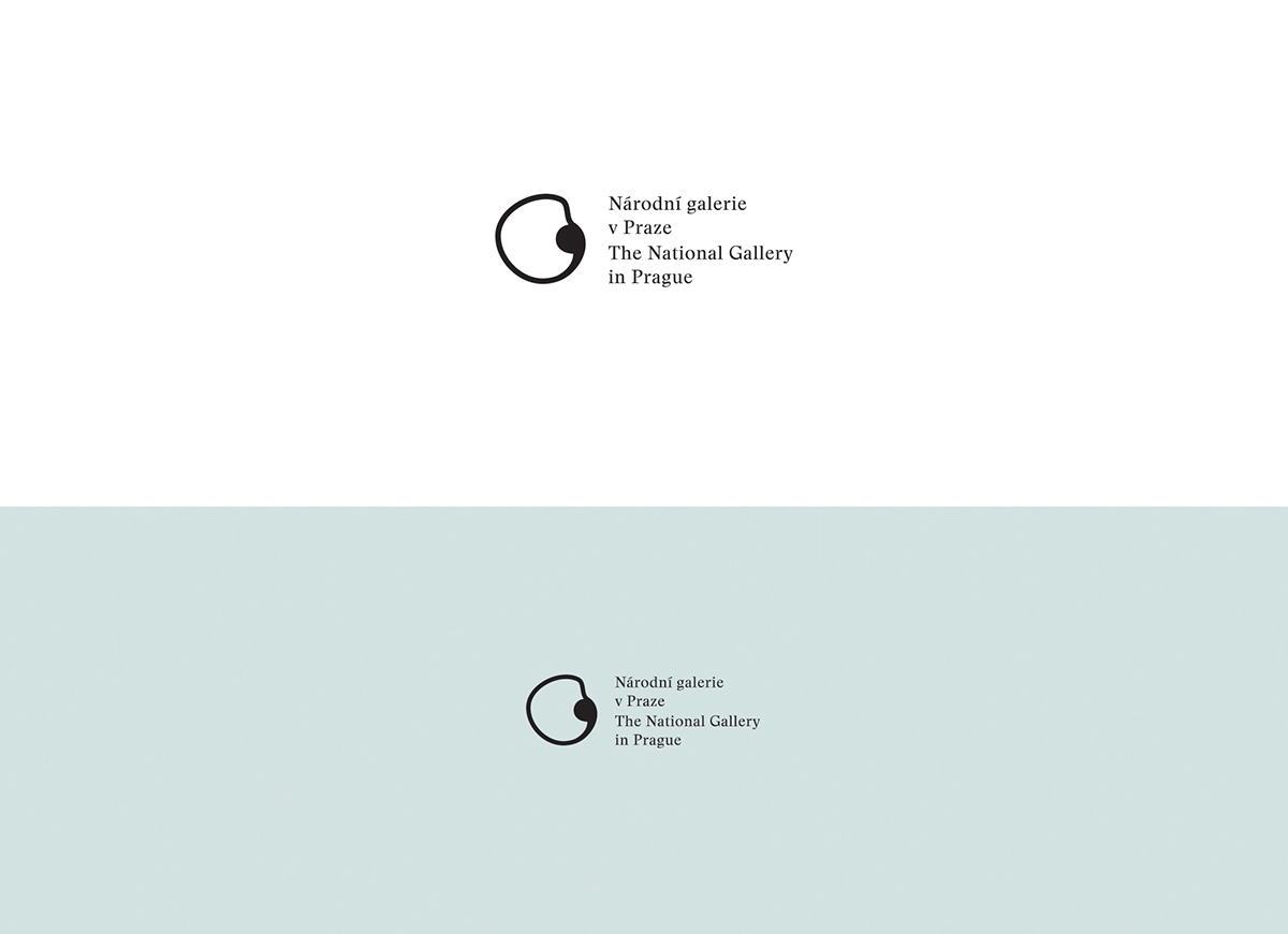 visual identity design logo new clear text modern national gallery prague