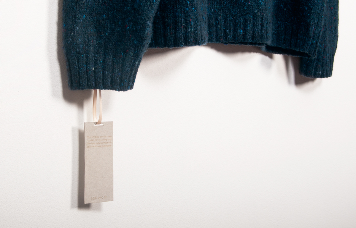 knitwear Craftmanship Quality wool linen pantone textile logo mountains minimalistic garment timeless