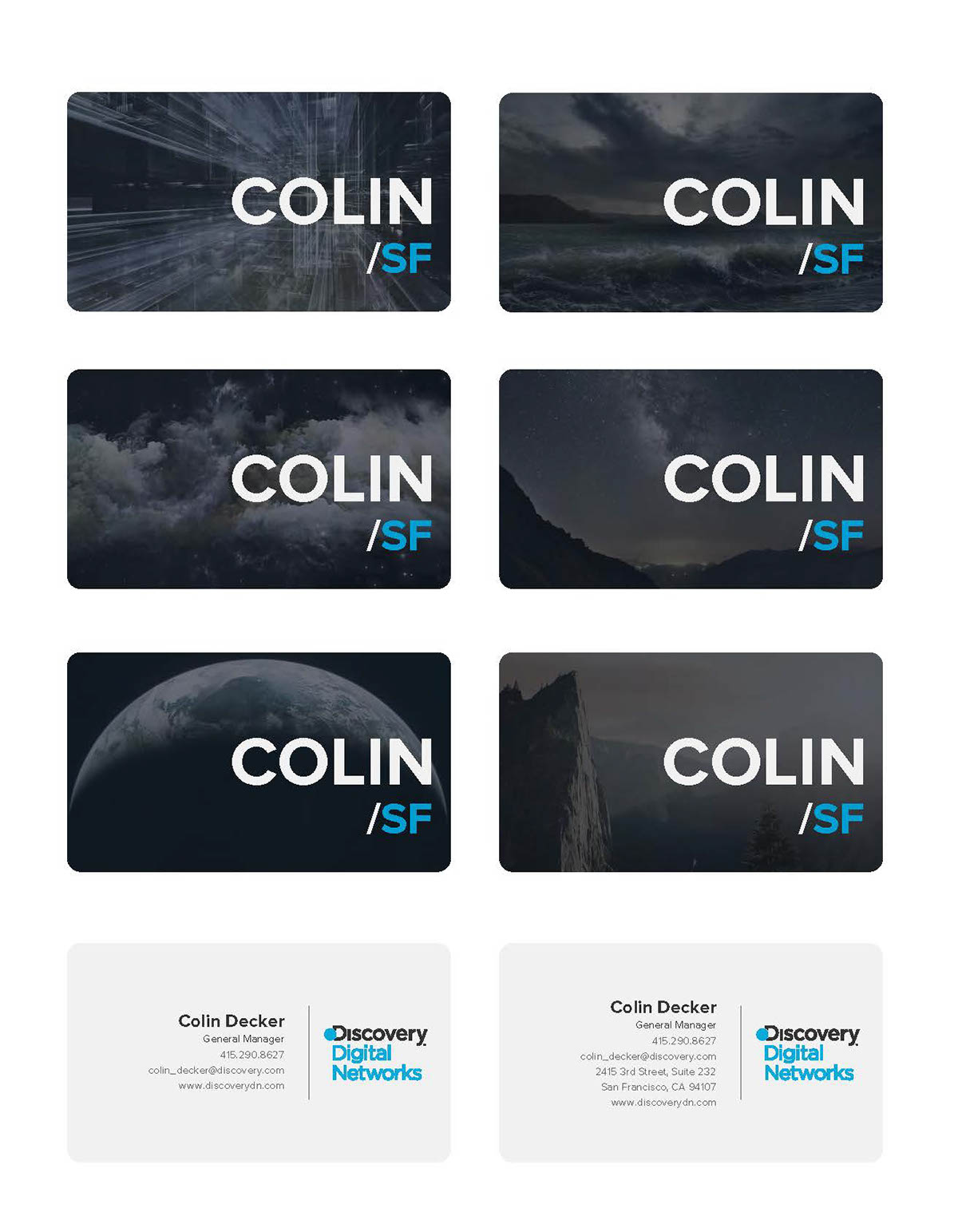 Business Cards redesign corporate