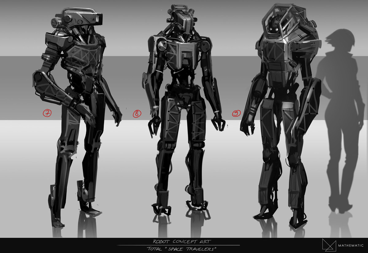 concept art robot Advertising visual design.