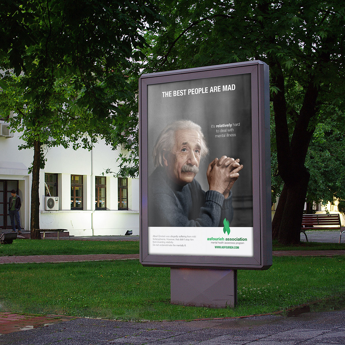 awareness campaign genius einstein vangogh Newton beethoven mental Mad Health poster billboard Alarming Stigma psychology