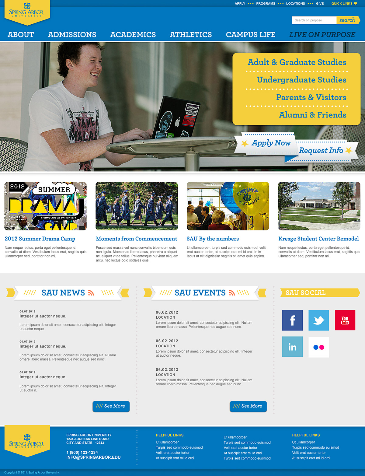 Web University edu Education Website