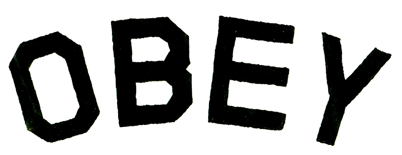 OBEY vintage HAND LETTERING