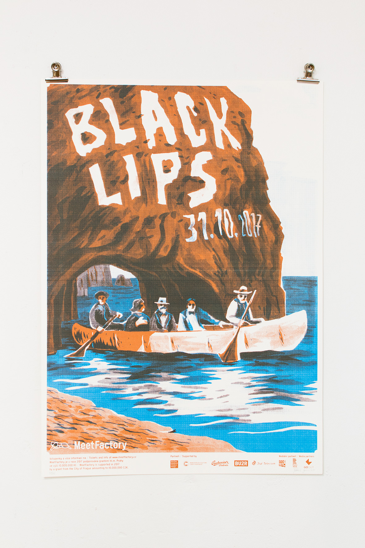 gig poster concert flyer black lips club Promotion beach fossils of montral