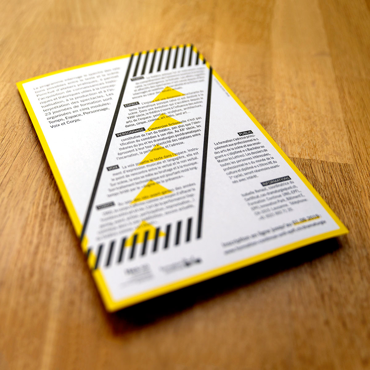 yellow flyer graphic design  theater  communication CAS dramaturgy ILLUSTRATION  vector triangle