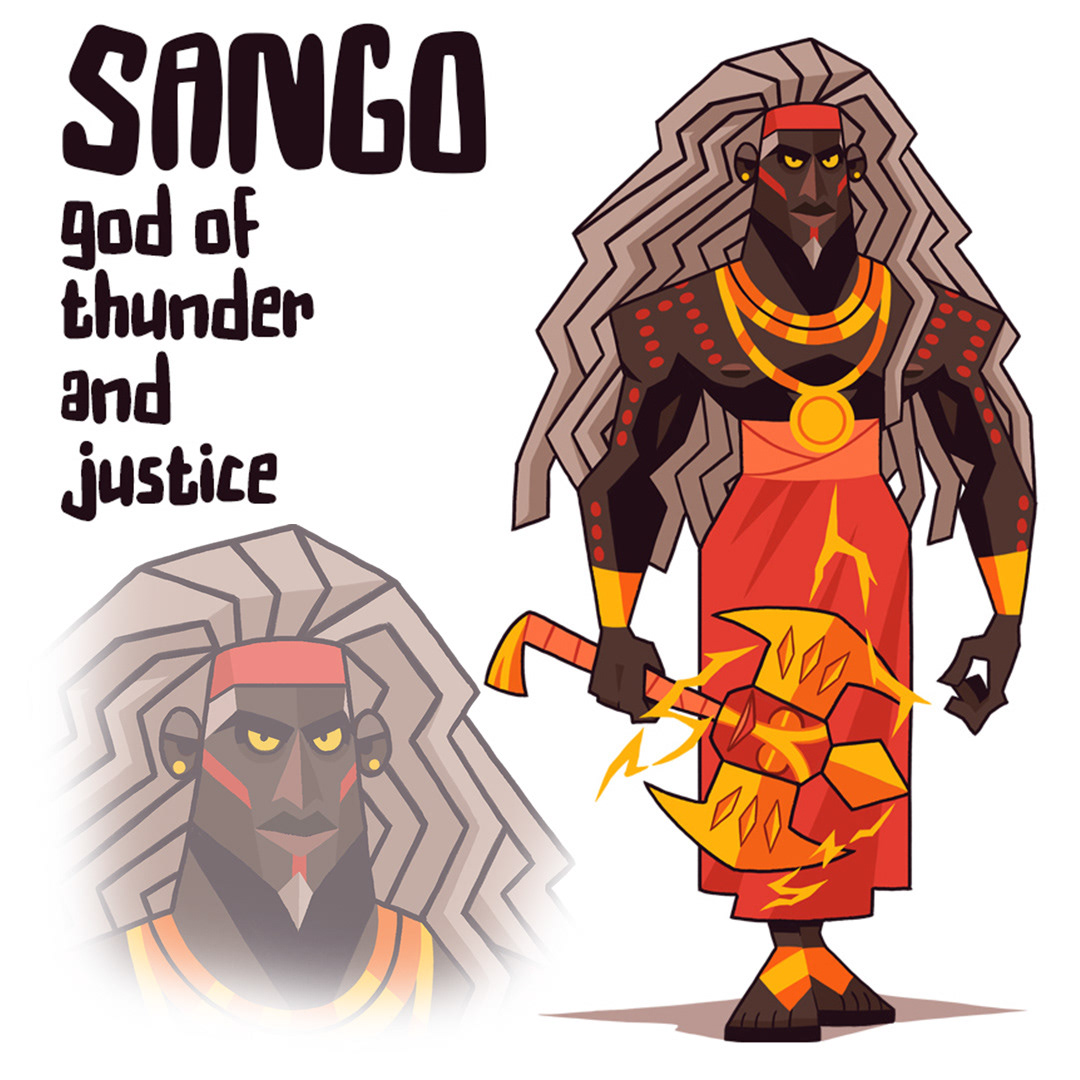 ILLUSTRATION  Character design  Drawing  sketch digital illustration gods african divinity dessin african gods