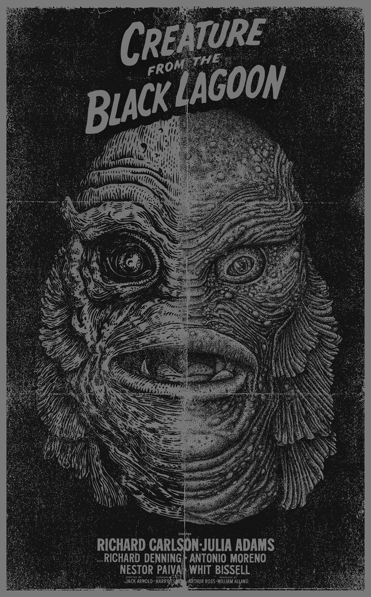 poster movie Classic Pestmeester abacrombieink creature black lagoon midtones gray Collaboration