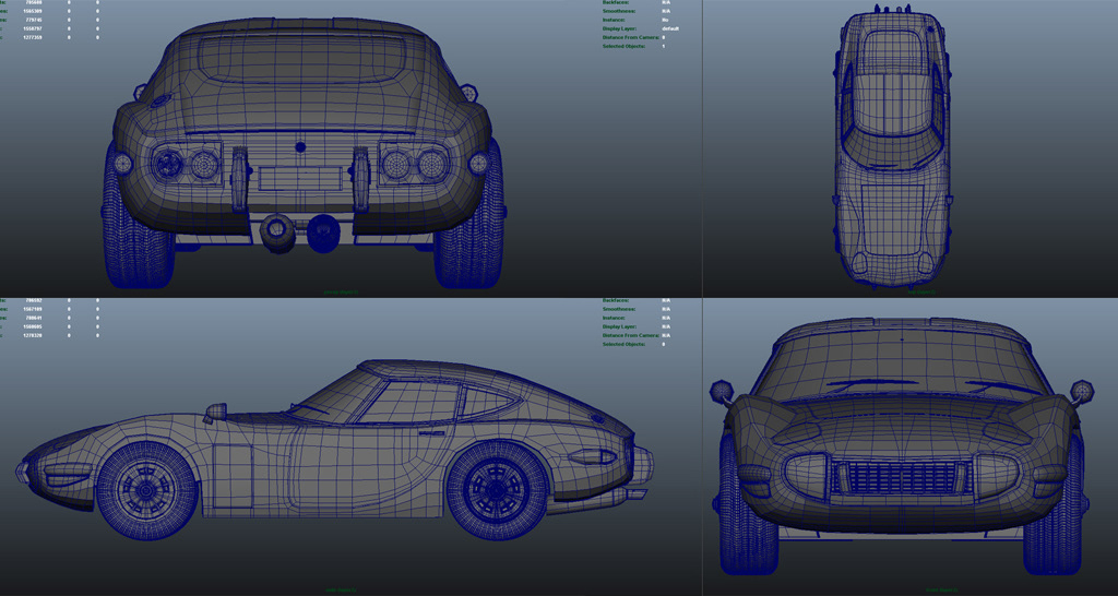 toyota 3D Maya car