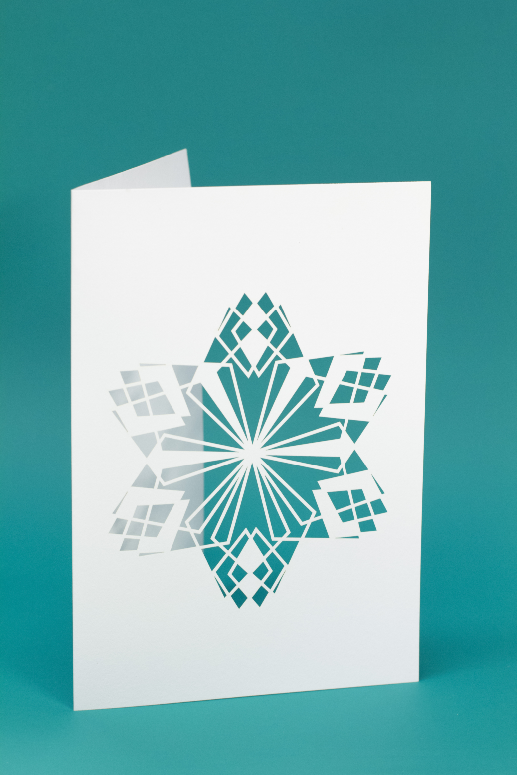 postcard laser cutter pattern generative design neat clean White