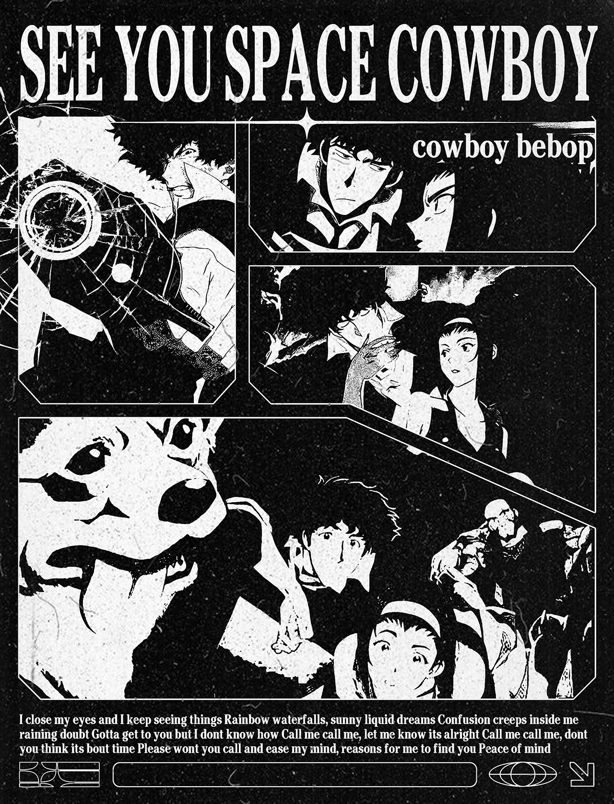 poster Graphic Designer poster art vintage Retro collage anime cowboy bebop Digital Art 