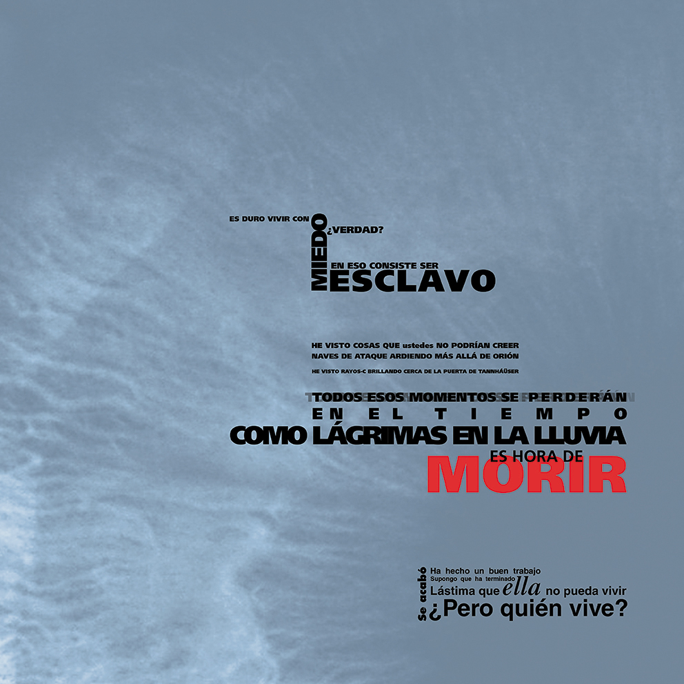 blade runner Ridley Scott tipografia tipografia experimental pelicula poster afiche movie typhography
