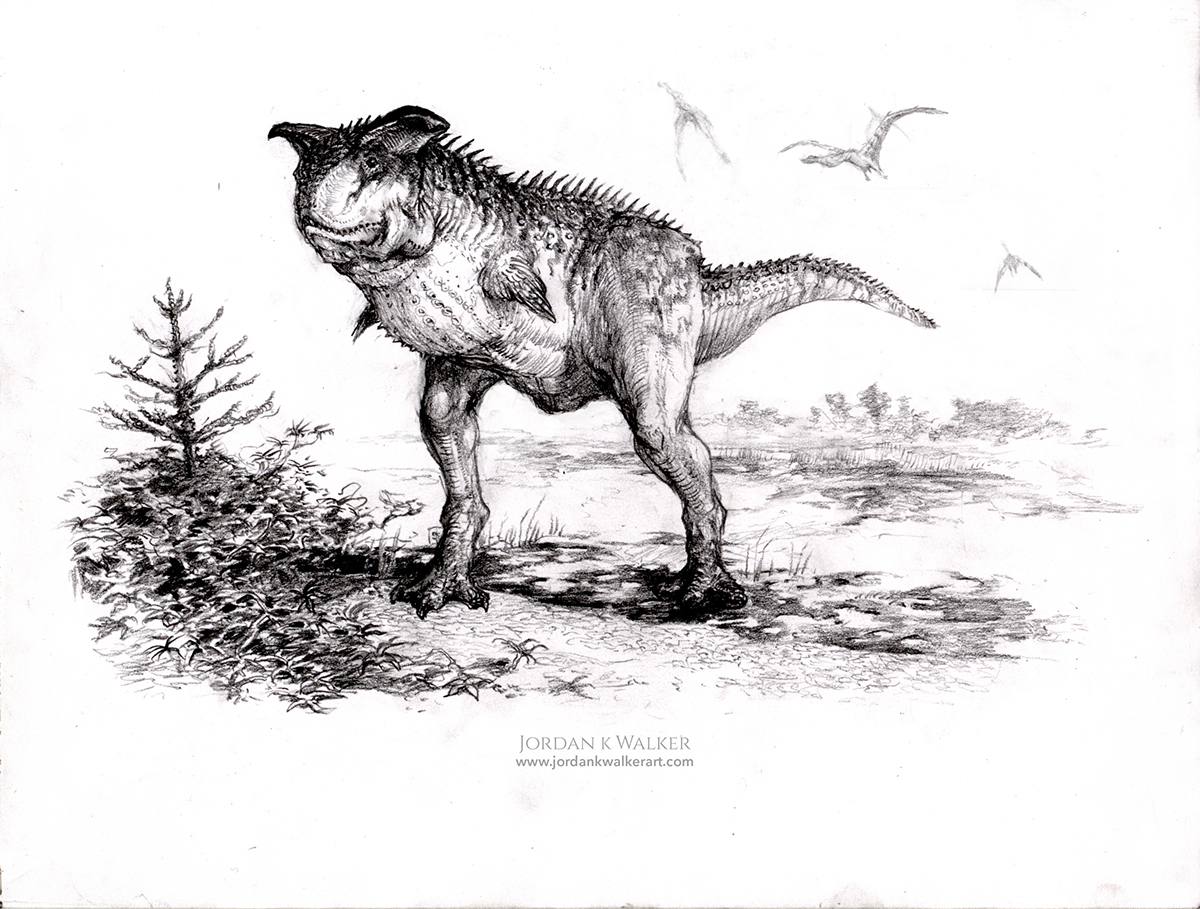 Dinosaur paleoart scientific illustration synapsid mesozoic oil paint Drawing  creature history