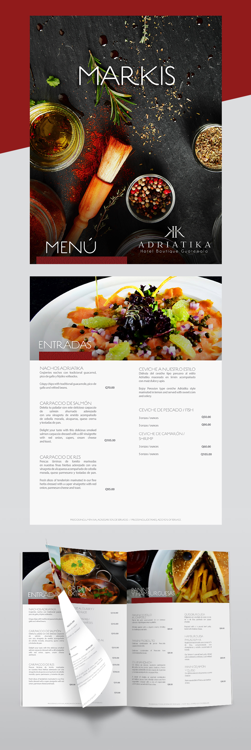 editorial menu restaurant diagramación Layout