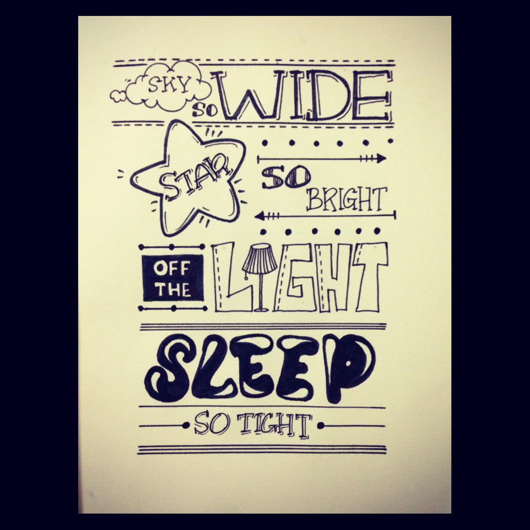 lettering doodle typo