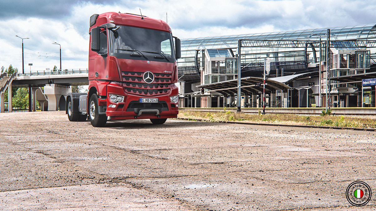 Render Truckmotive mercedes Benz arocs CGI