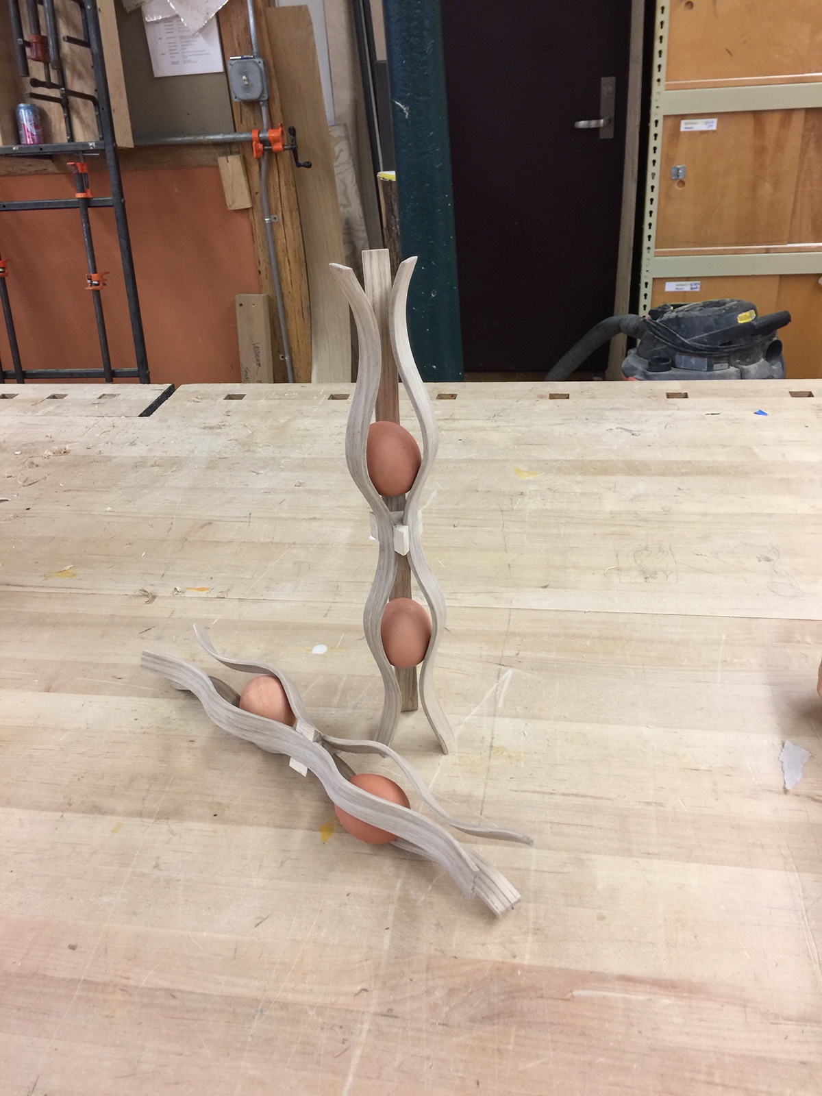 wood Lamination egg risd industrial design  sculpture design