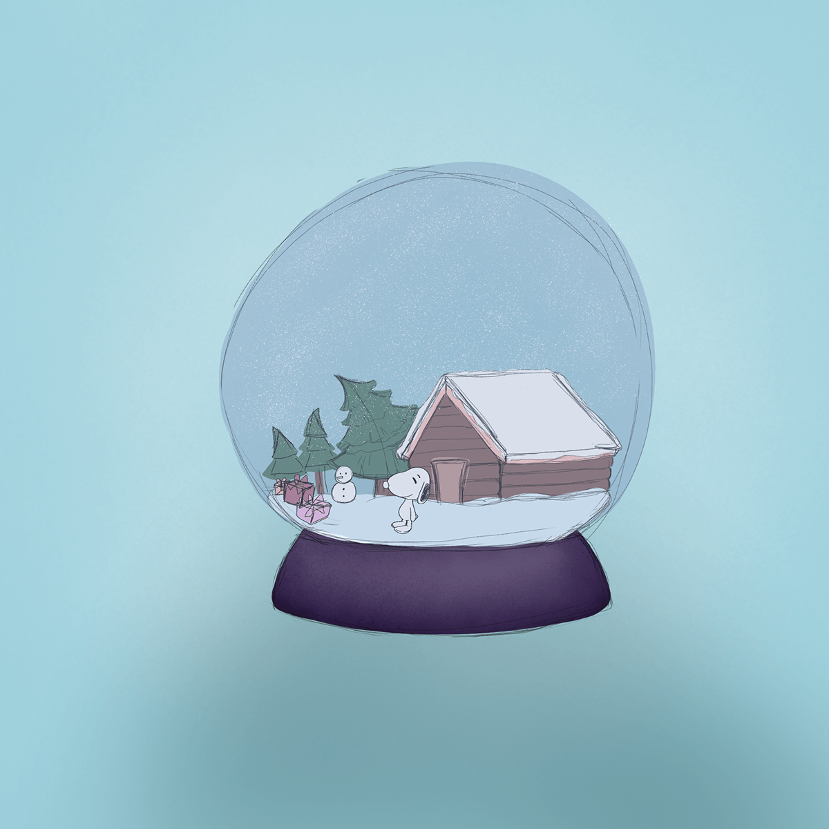 Christmas snowglobe 3D 3d modeling blender3d animation 