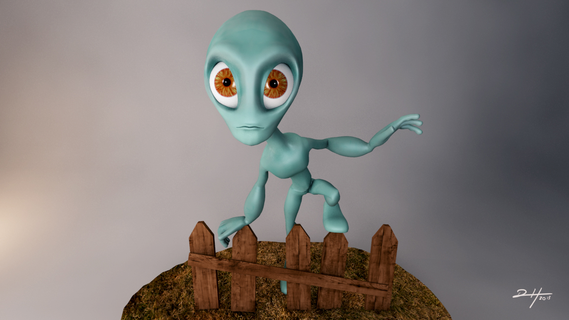 alien 3D vray model modelling
