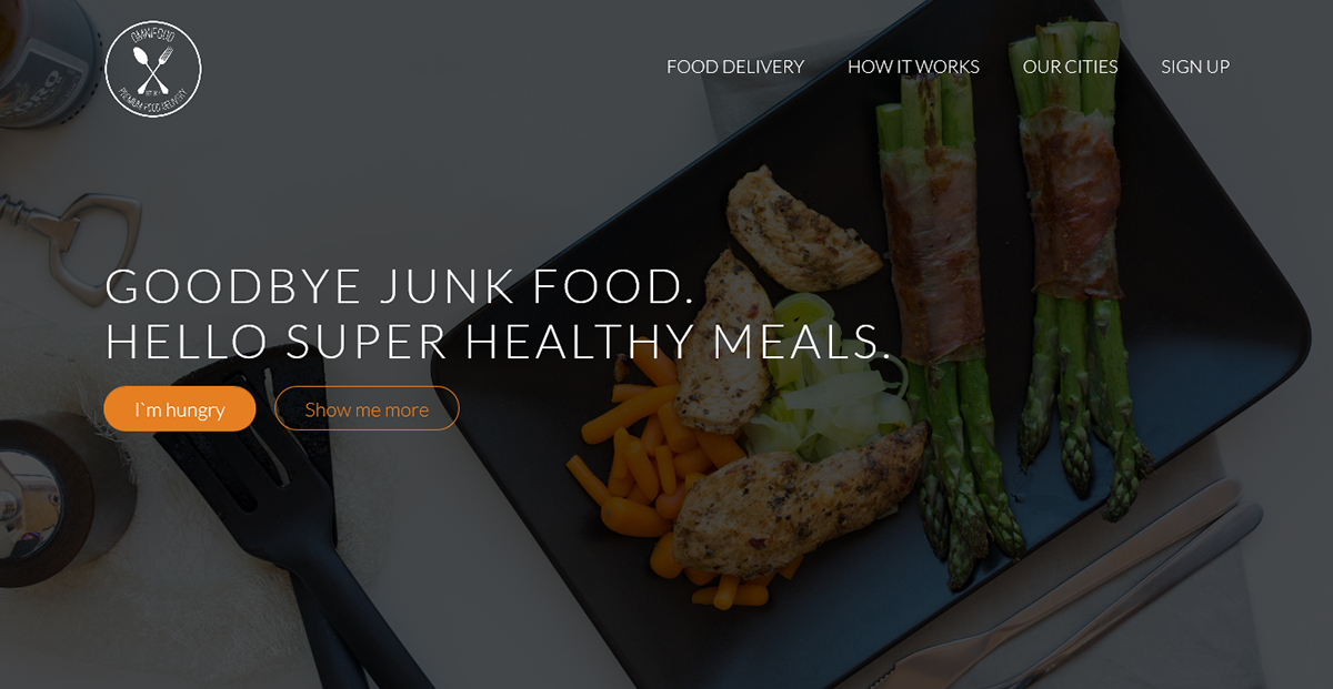 Food  restaurant omnifood Web web-page web-design design designer