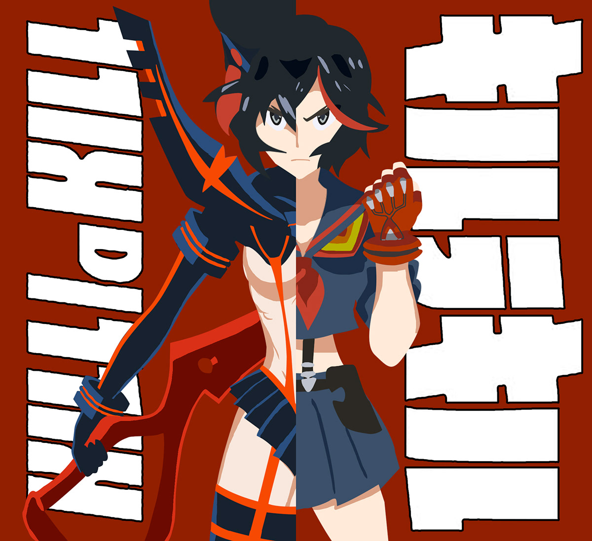 anime Junketsu kill la kill RYuko Matoi Sailor scissor blade senketsu