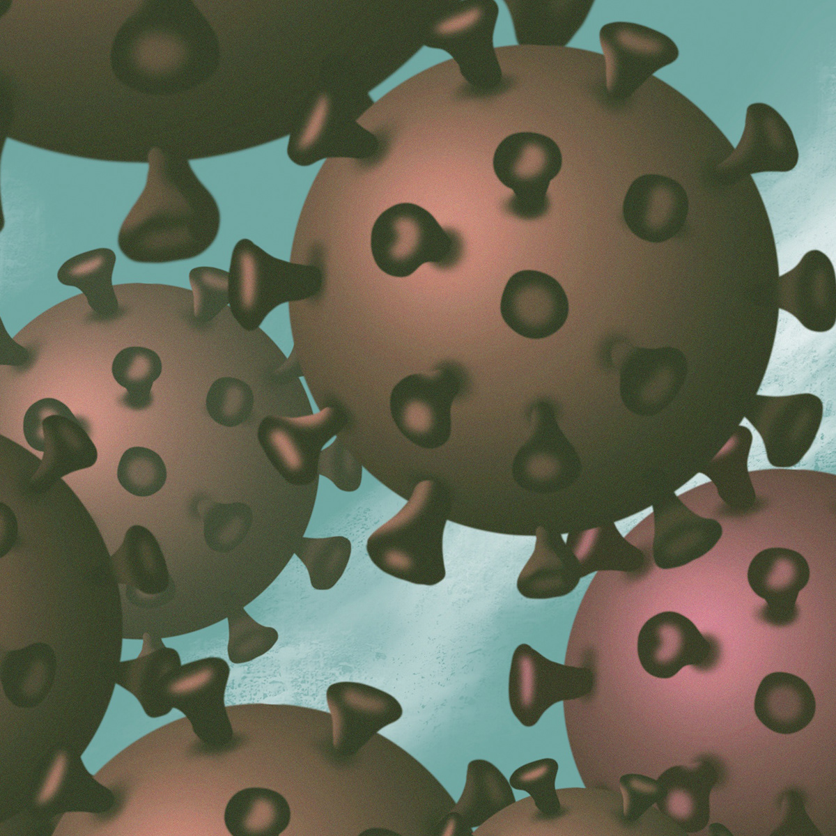 anxiety blue sky Coronavirus digitalart Drawing  graphic Procreate realistic virus