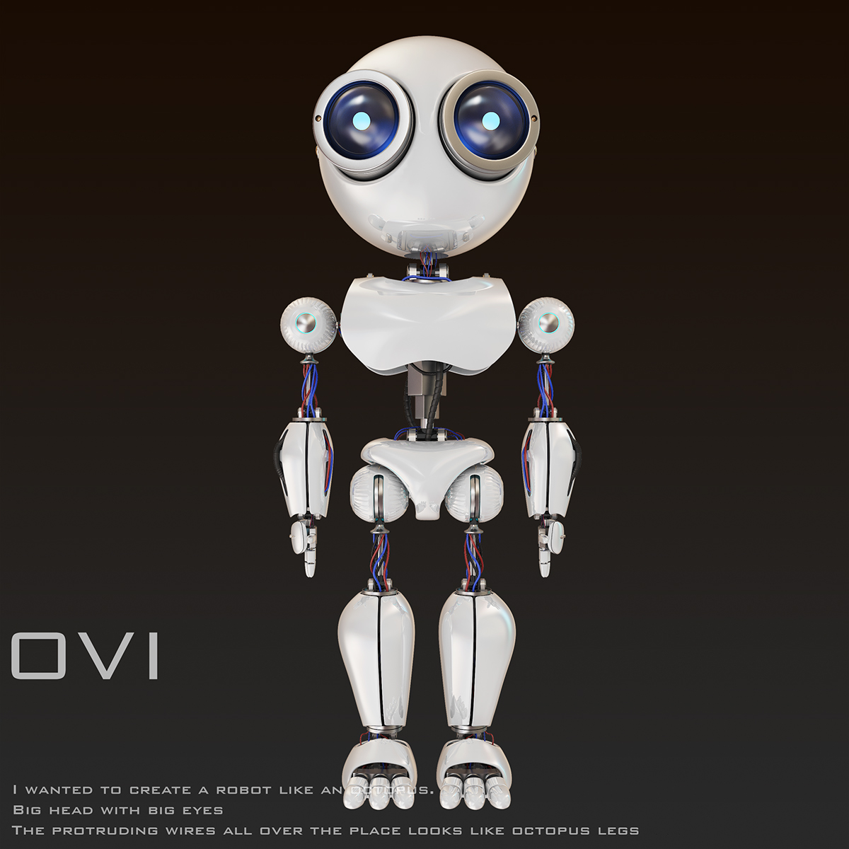 3D 3D Robot robot 3d design 3D Graphic 3d modeling design graphic Rhino octopus