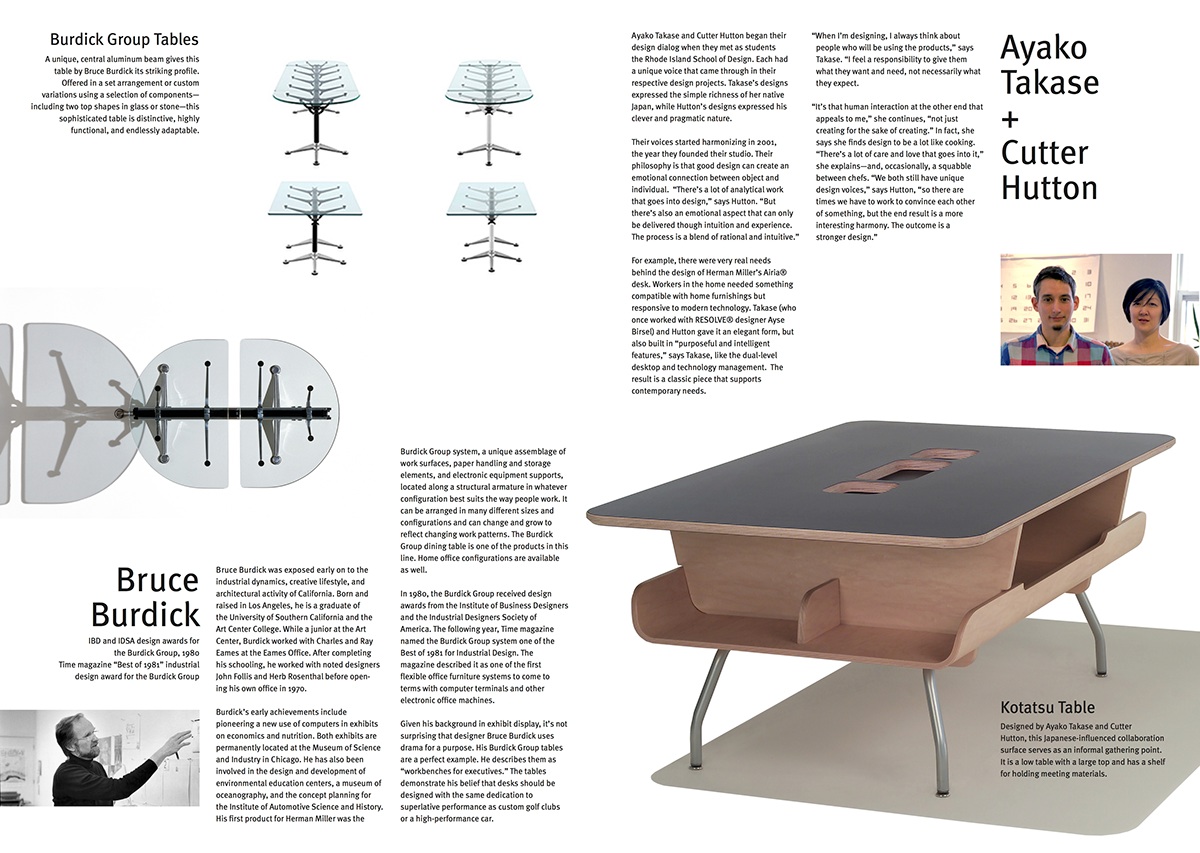 Herman Miller furniture brochure Project