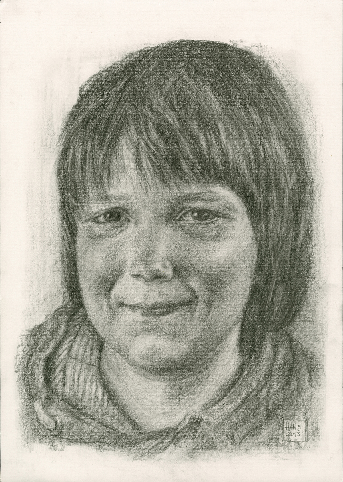 boy pencil portrait Realism