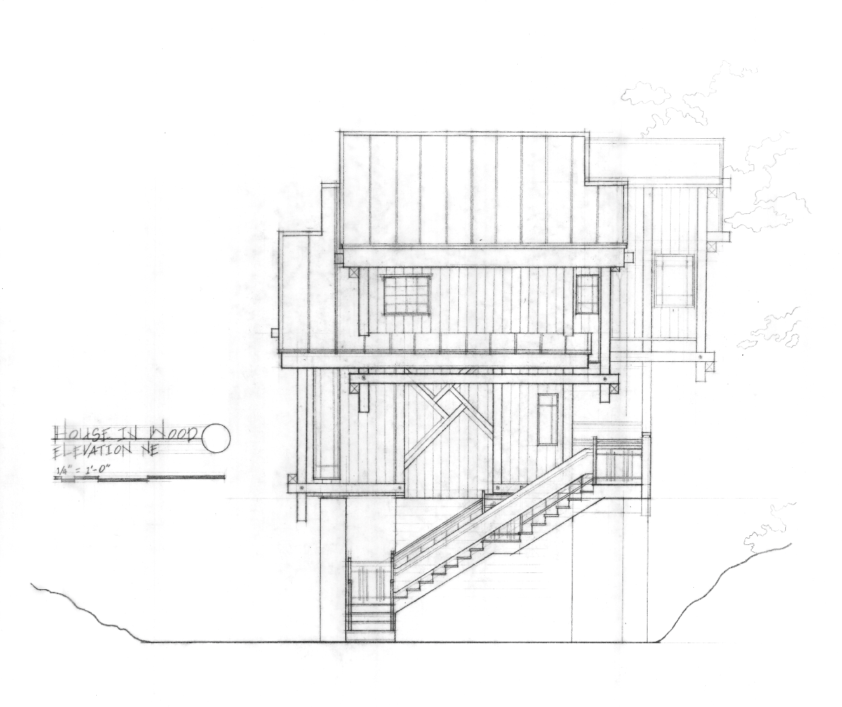 house Plan section wood
