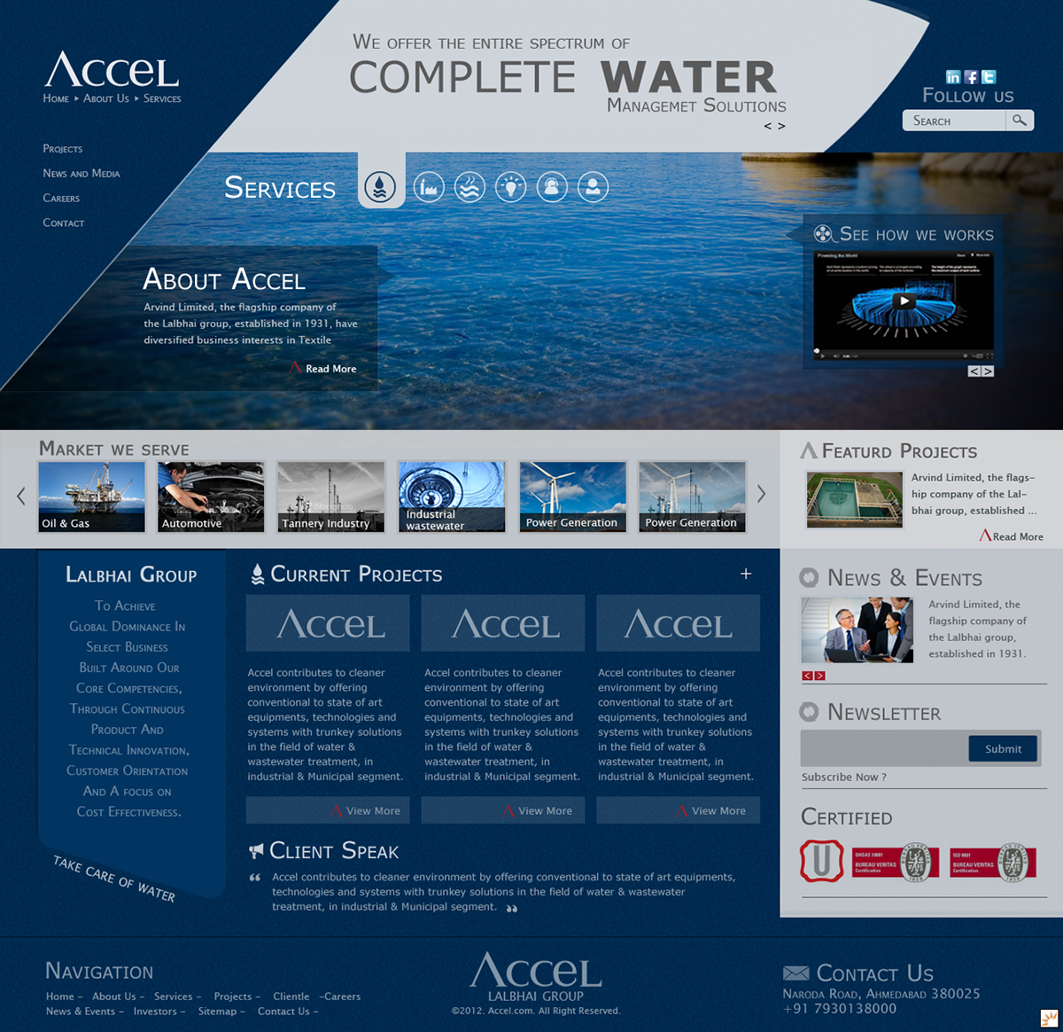 Website Design landing page Layout Design creative psd design psd water Treatment