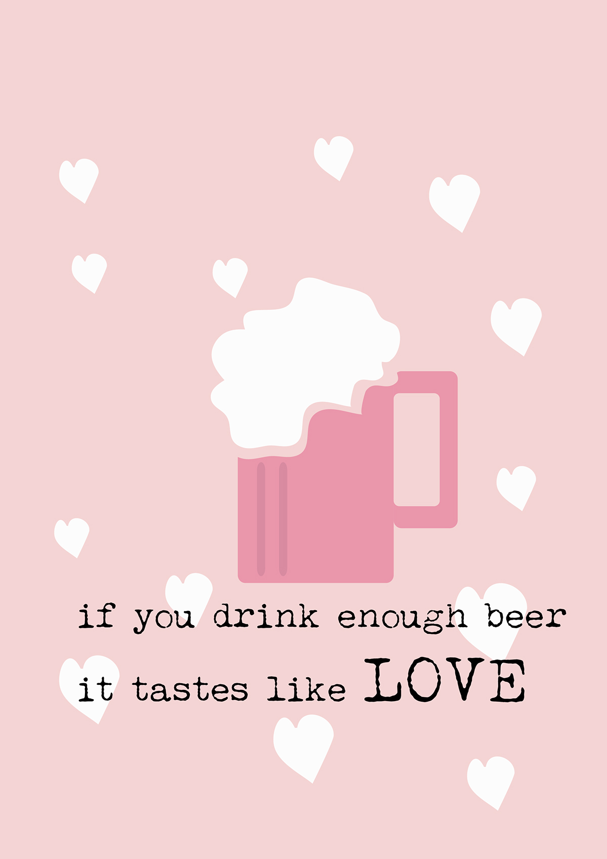 beer Love sweet Cheese cake colorful cheerful yum pink quirky funny