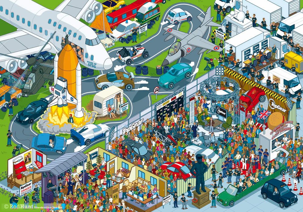 Illustrator Isometric book book illustration children's book automotive   search and find seek and find Where's Waldo where's wally