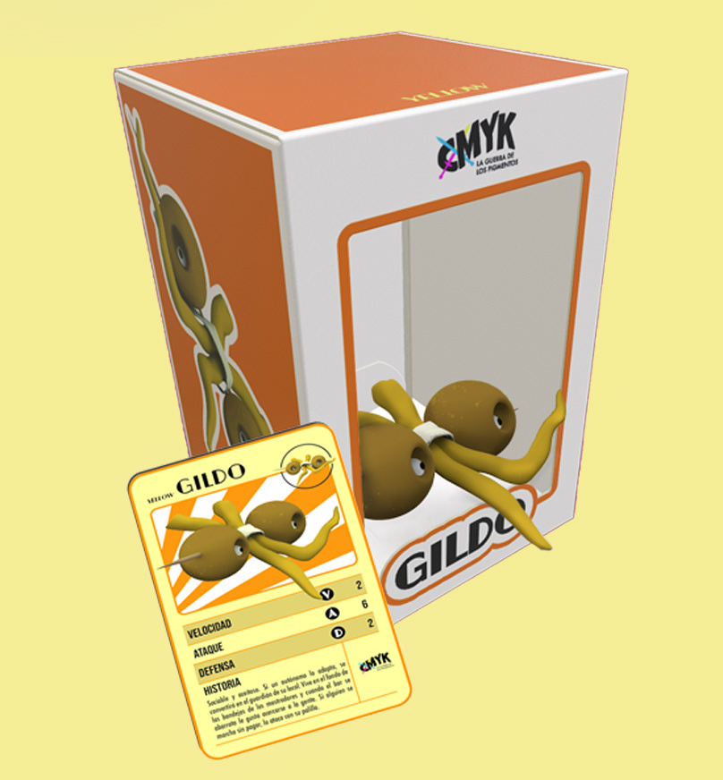 Personaje 3D artnouveau modelado 3d Packaging card design